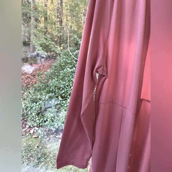 MUK LUKS the original open front cardigan size L. L/S in dusty rose color. EC - Picture 6 of 11